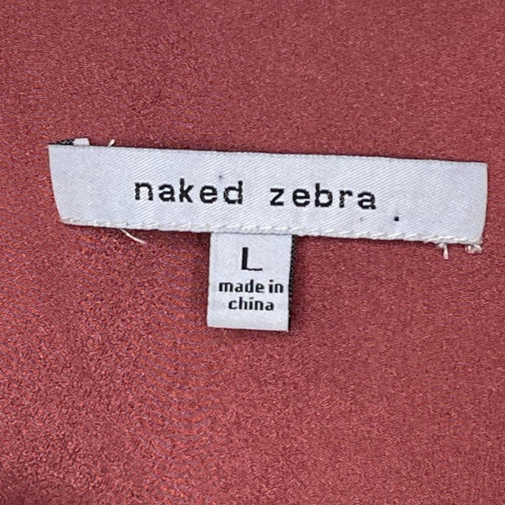 NAKED ZEBRA | Dusty Rose Strappy Cold Shoulder Top | Size L - Picture 5 of 8